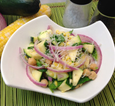 Garbanzo Bean and Zucchini Salad