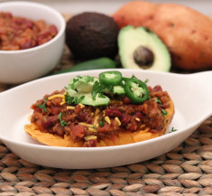 Loaded Sweet Potato with Mexican Chili