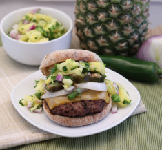 Jalapeno Burger with Pineapple Salsa