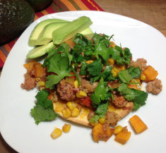 Chorizo Sweet Potato Tostadas