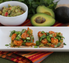 Cajun Shrimp and Guacamole Pizza