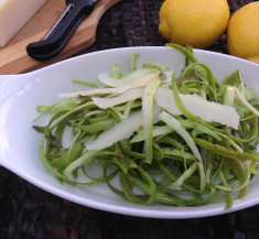 Shaved Asparagus with Parmesan Dressing