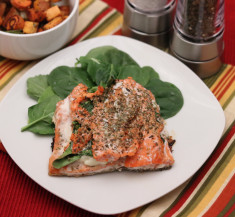 Spinach Stuffed Salmon