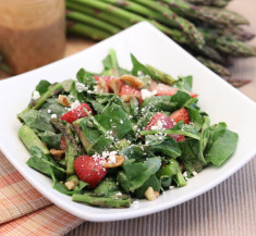 Roasted Strawberry and Asparagus Salad