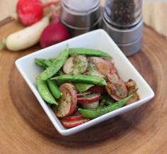 Radishes with Sugar Snap Peas and Dill