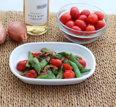 Sugar Snap Pea and Cherry Tomato Saute