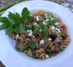 Lamb Pasta with Mint and Feta