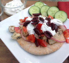 Greek Chicken Flatbread