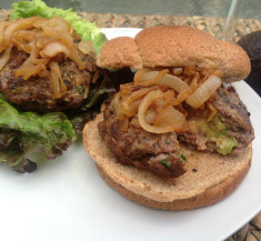 Avocado and Spicy Mayo Stuffed Burgers