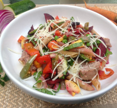 Pasta Primavera with Grilled Sausage