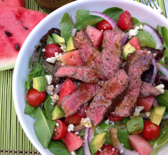Steak, Tomato and Watermelon Salad