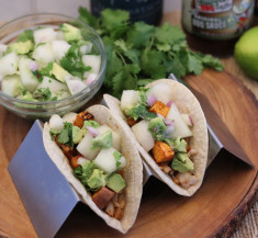 BBQ Tilapia and Sweet Potato Tacos
