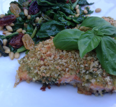 Pesto Panko Crusted Trout