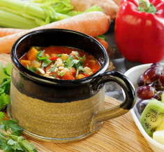 Spicy Peanut Sweet Potato Soup