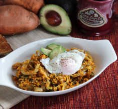 Sweet Potato Hash with EOT (Egg on Top)