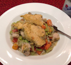 Chicken Pot Pie with Cornmeal Crust