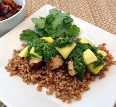 Blackened Chicken with Mango and Chimichurri