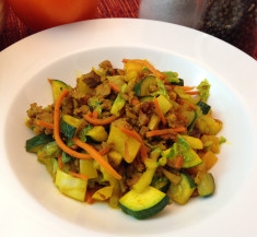 Turmeric Pork and Cabbage Skillet