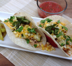 Chicken and Grilled Veggie Tacos