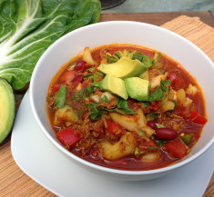 Pork Chili with Bok Choy