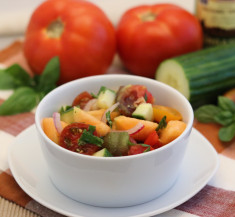 Summer Explosion Salad (aka Tomato Cantaloupe Salad)