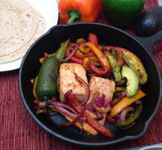Salmon Sheet Pan Fajitas