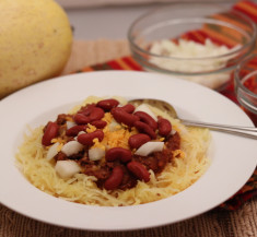 Cincinnati Style Chili Over Spaghetti Squash