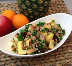 Bulgur Fruit and Kale Salad