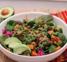 Roasted Veggie Salad with Chimichurri