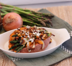 Asparagus Stuffed Sweet Potato