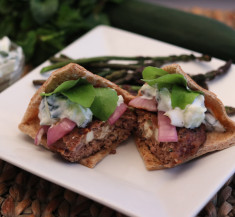 Feta Stuffed Lamb Burgers