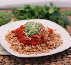 Baked Pesto Chicken Parmesan