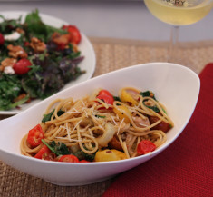 Take Me To Italy Tomato and Garlic Pasta