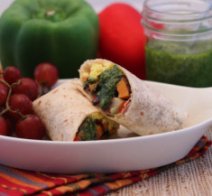 Pesto Veggie Breakfast Burrito