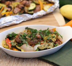 Sausage and Summer Veggie Foil Packet