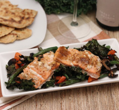 Winter Pan Roasted Honey Mustard Salmon & Veggies