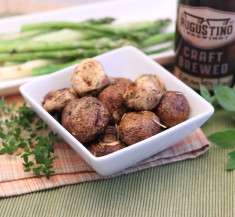 Beer Marinated Grilled Mushrooms