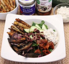 Mediterranean Veggie Burger Bowl