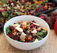 Sheet Pan Sweet Potato Chickpea Kale Salad
