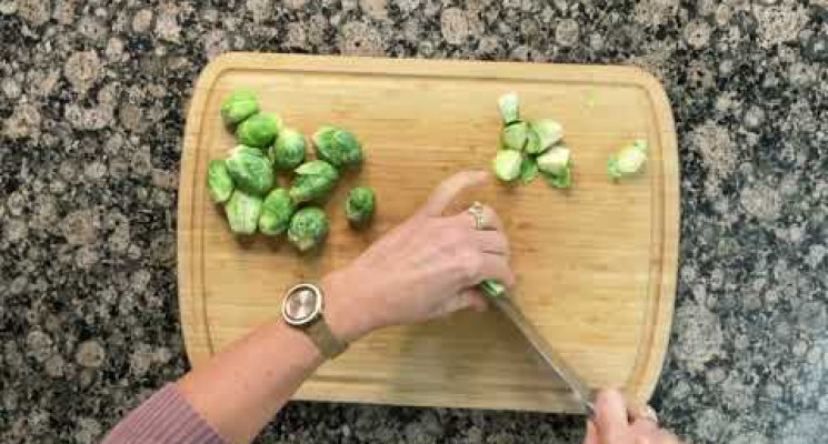 Cutting Brussels Sprouts