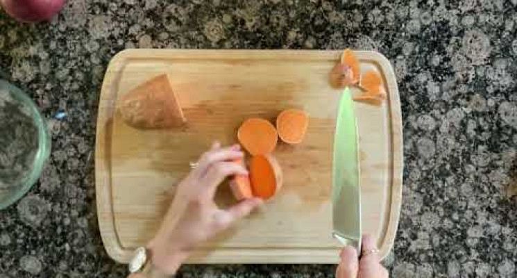 Cutting a Sweet Potato