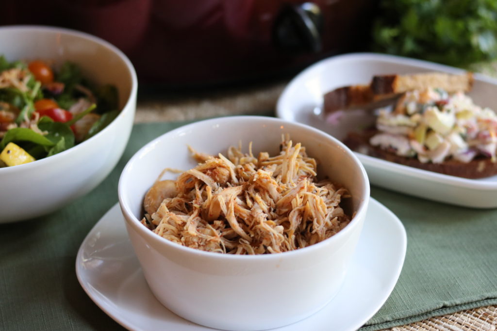 A photo of the Seasoned Slow Cooker Chicken