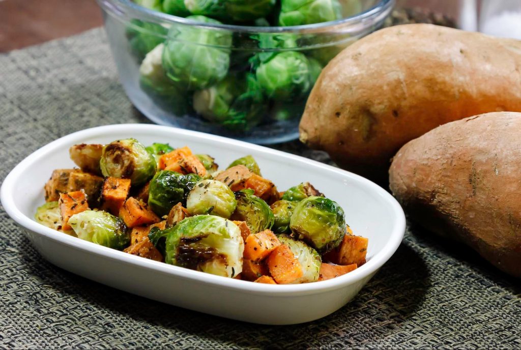Photo of the Seasoned Roasted Potatoes and Brussels Sprouts