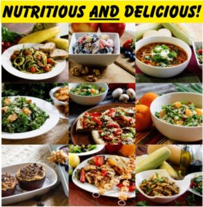 A collage of Eat REAL America recipes with the caption "Nutritious and Delicious!"