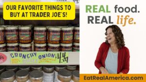 Photo of Crunchy Garlic Onion Crisp from Trader Joe's with the caption "Our Favorite Things to Buy at Trader Joe's!"